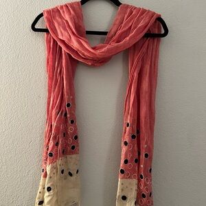 Coral Color Scarf